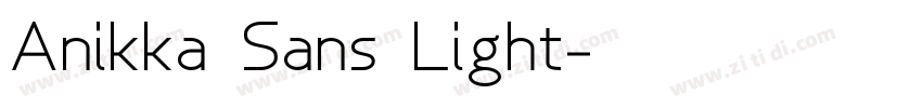 Anikka Sans Light字体转换
